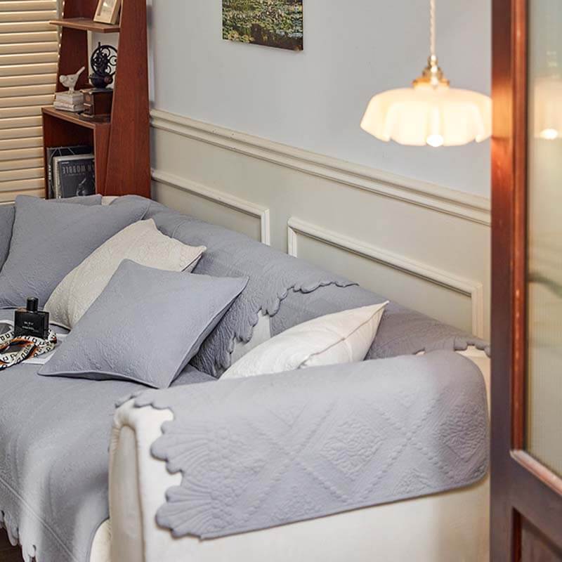 Cover del divano lavabile in cotone a foglia di moda