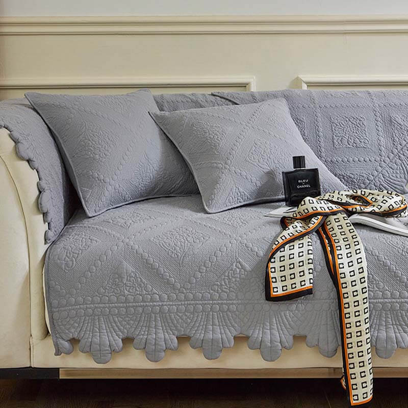 Cover del divano lavabile in cotone a foglia di moda