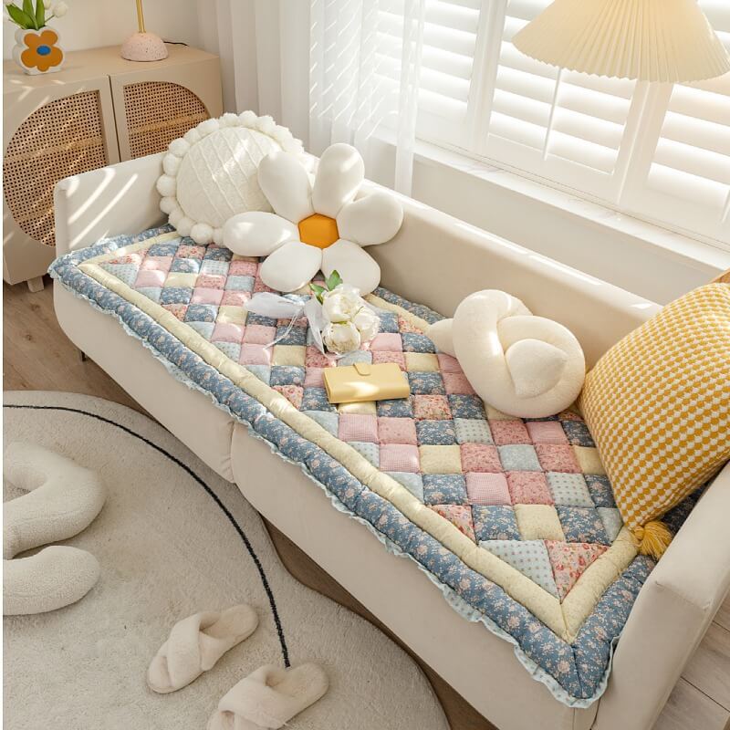 Cubierta de sofá protectora de algodón puro de algodón puro floral