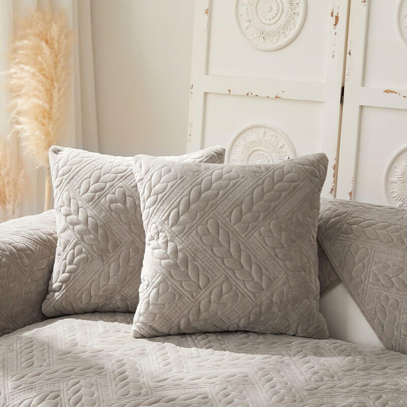 Coperchio di divano non slip da ricamo a velluto in velluto a cristallo caldo