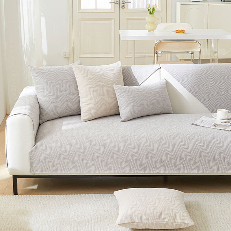 Weicher, kratzfester Chenille-Couchbezug mit Holzmaserungsstruktur