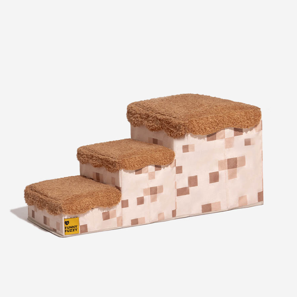 Escaleras de mascotas plegadas de píxeles retro con almacenamiento - Bloody Pawgame