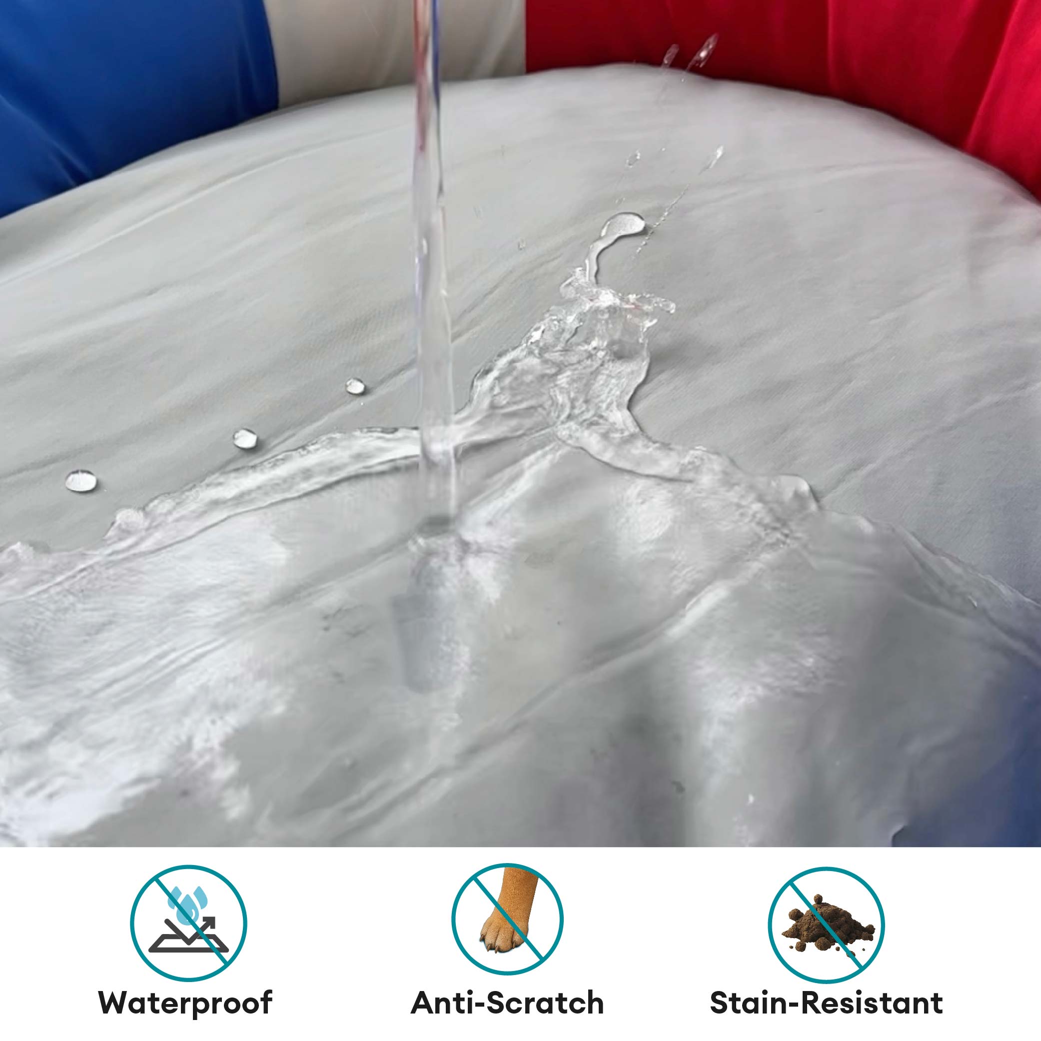 Cama para mascotas en forma de bote impermeable de enfriamiento de verano con almohada-balsa de enfriamiento