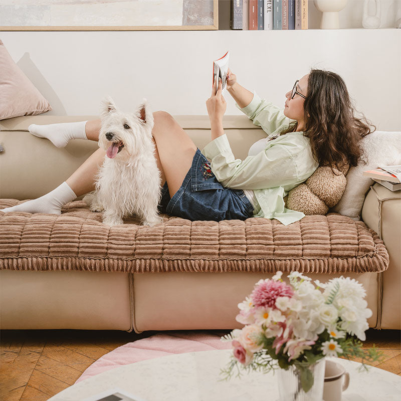 Cubiertas de sofá sin deslizamiento de franela suave y transpirable