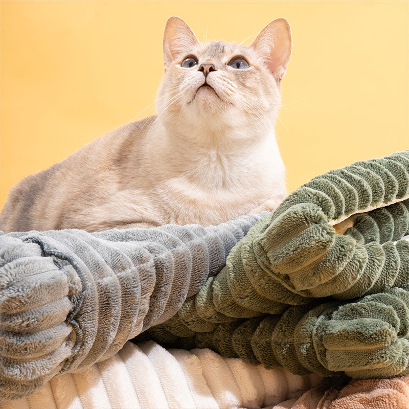 Haga una cubierta del sofá de galletas Waffle: acogedora franela suave y alfombra de mascotas transpirable, ¡disfrute de una sabrosa comodidad!