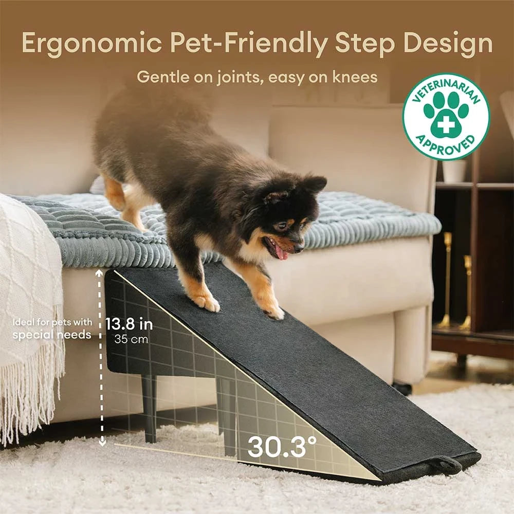 Paso de madera convertible 2 en 1 taburete de rampa para perros