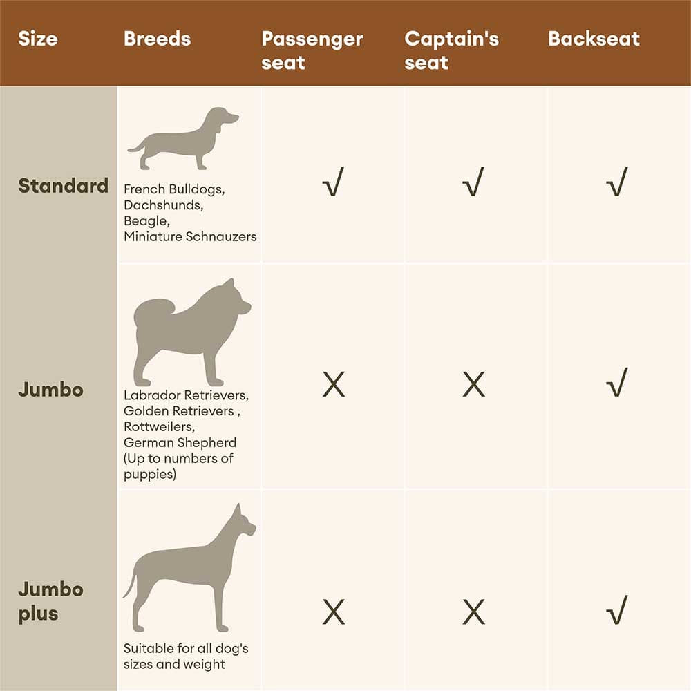 Cama de refuerzo de asiento para perros de cuero para perros de lujo - Voyager urbano