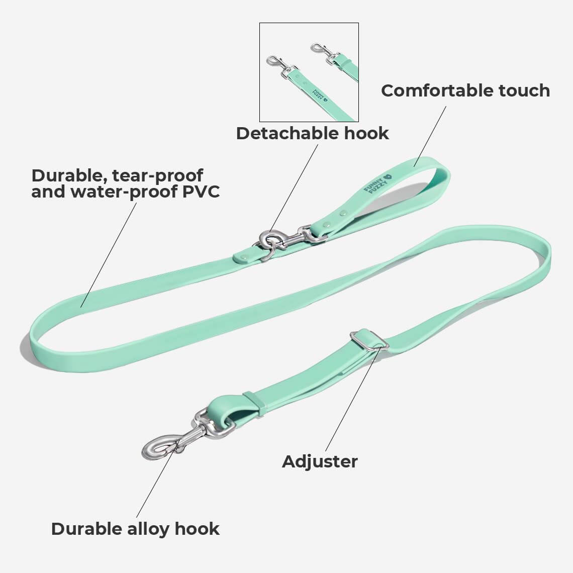 Gummy Dog Leash - FUNNYFUZZY