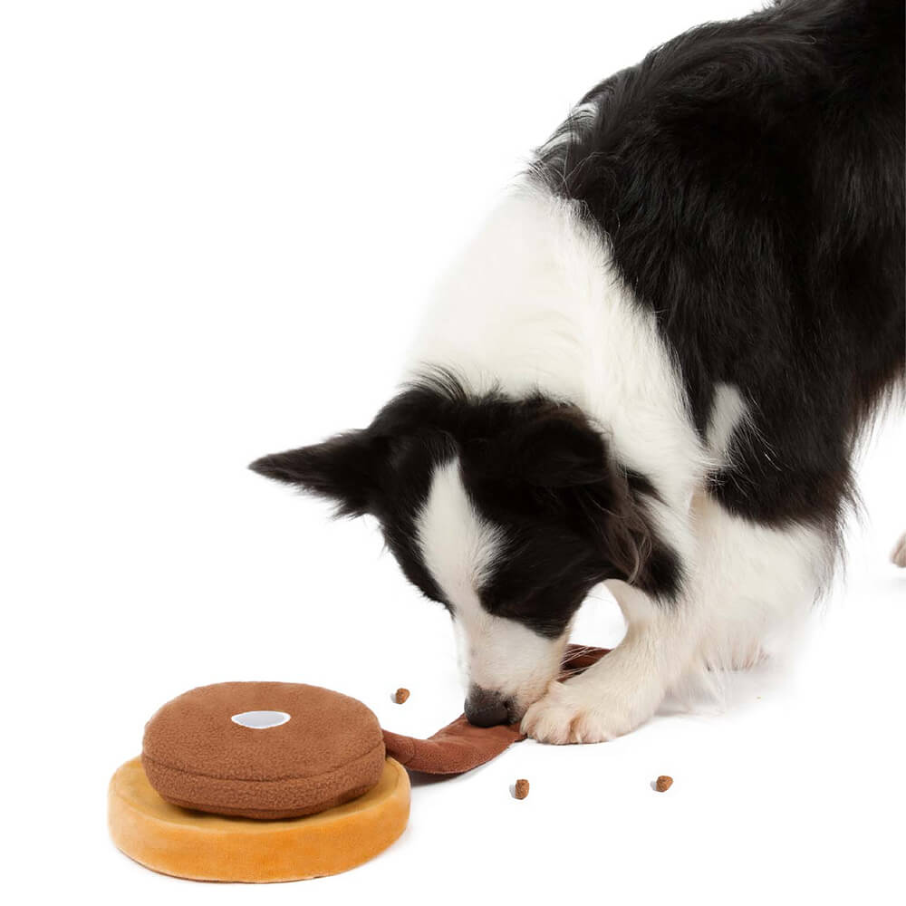 Plush Squeaky Dog Toy - Big Mac - FUNNYFUZZY