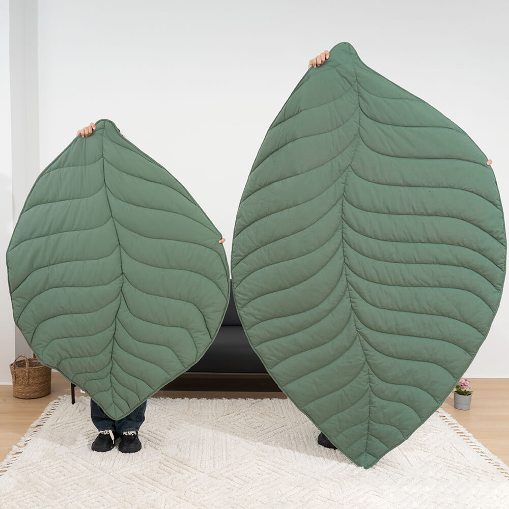 Super Large Leaf Shape Human Mat Dog Blanket - FUNNYFUZZY