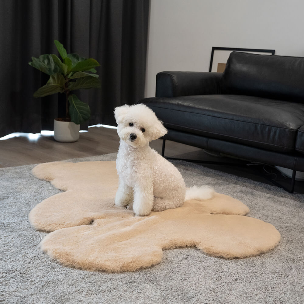 Teddy Bear Shaped Fluffy Large Pet Mat - FUNNYFUZZY