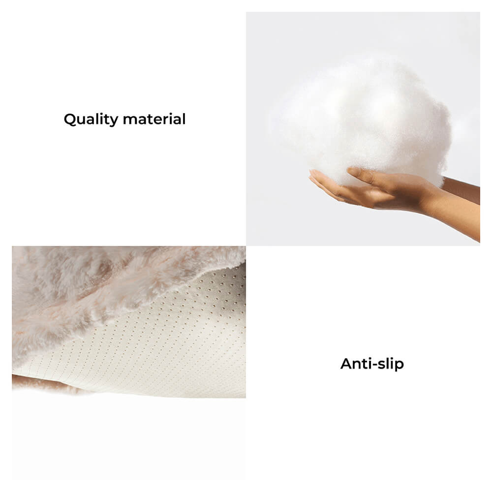 Warming Fluffy Bone Cloud Shape Calming Dog Bed - FUNNYFUZZY