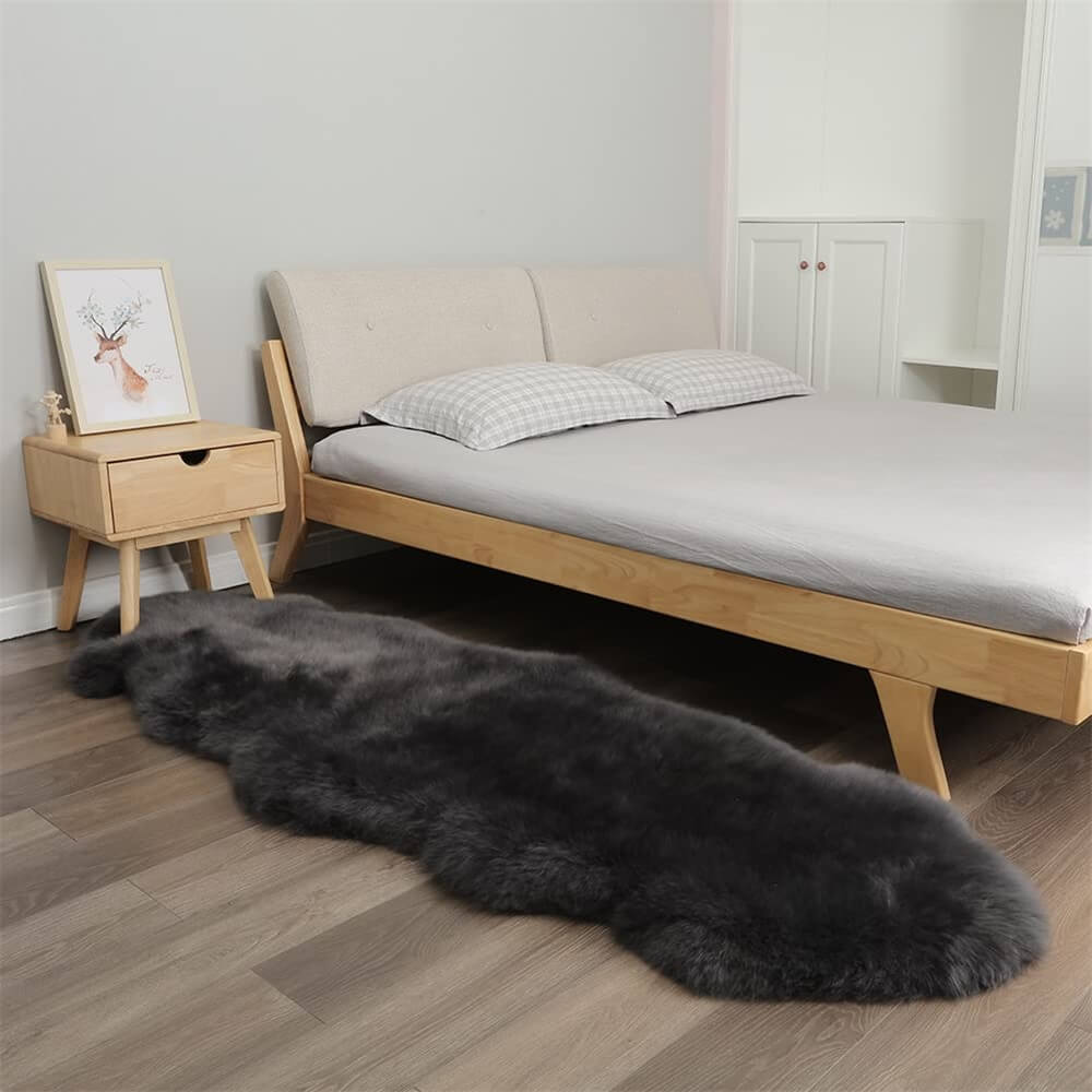 Long Plush Soft Irregular Cashmere Rug – Cozy Comfort for Your Home