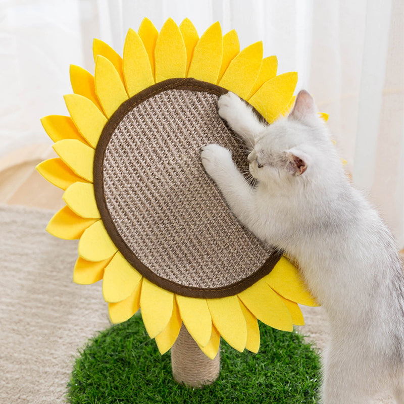 Sunflower Sisal Cat Scratching Board with Stable Grass Base