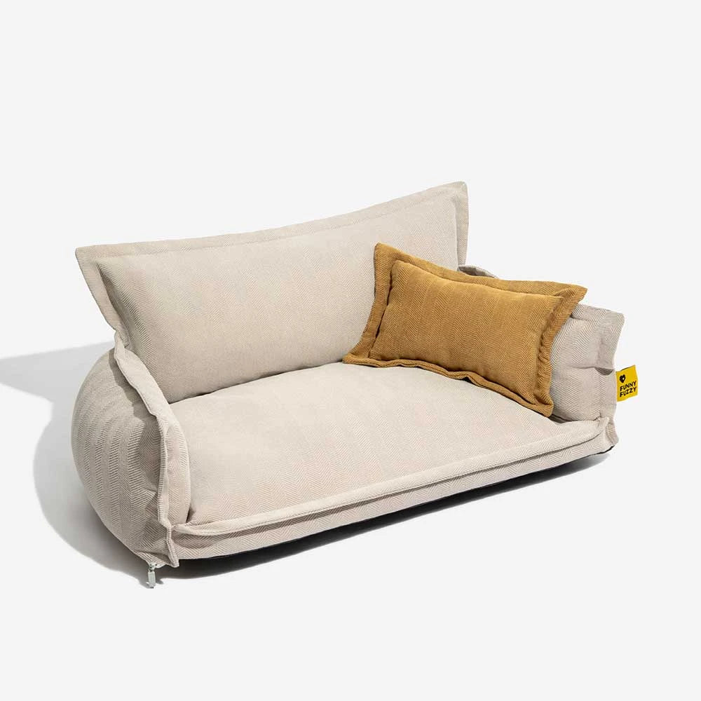 CHENILLE DE CHENILLE CHENILLE Doble capa extraíble Cama de perros ortopédica con almohada