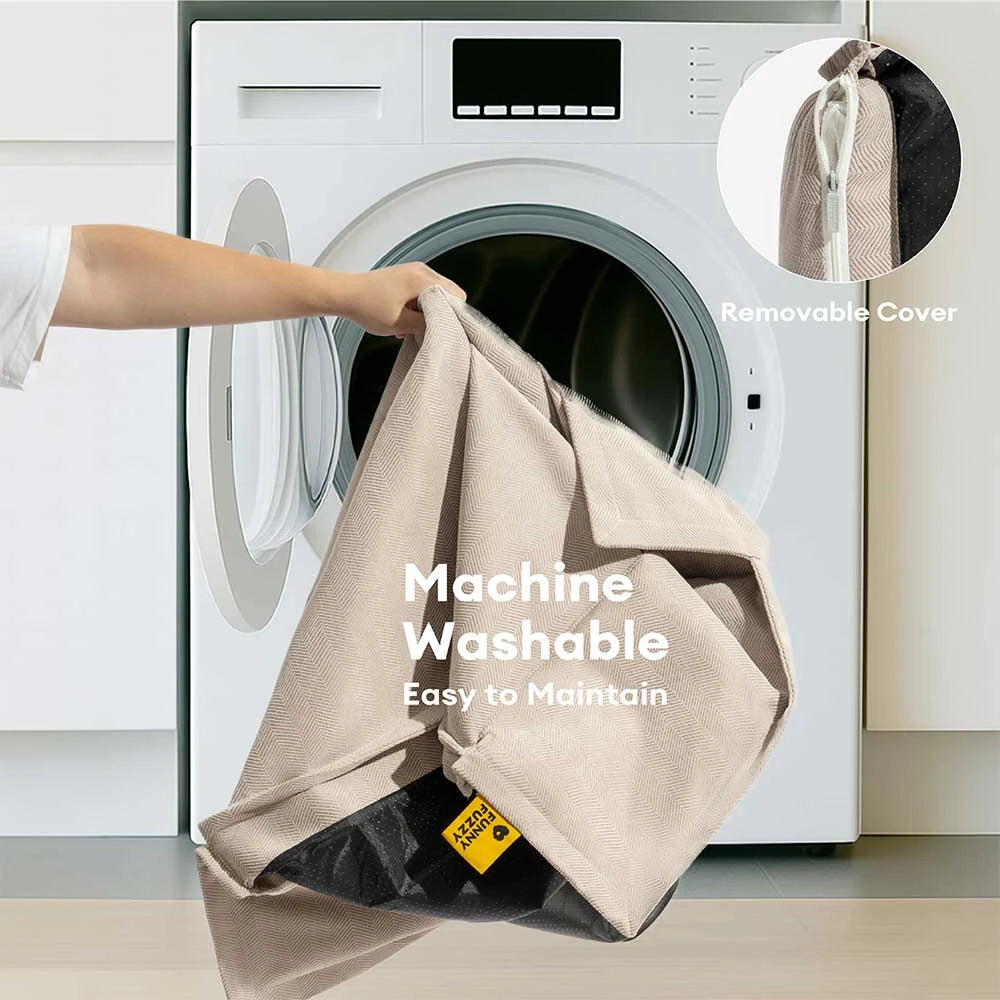 CHENILLE DE CHENILLE CHENILLE Doble capa extraíble Cama de perros ortopédica con almohada