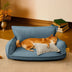 CHENILLE DE CHENILLE CHENILLE Doble capa extraíble Cama de perros ortopédica con almohada