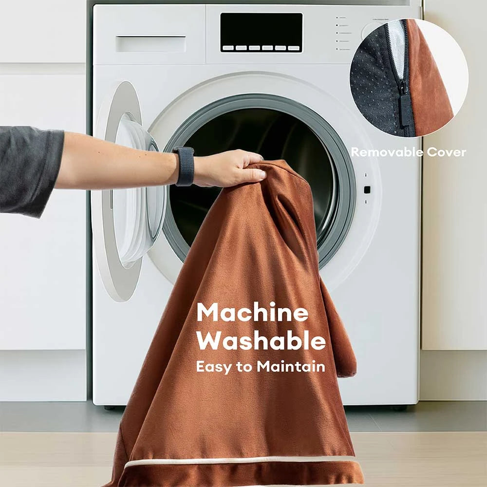 Deluxe Silk Velvet extraíble Bed ortopédico para perros con almohada - Regalrest