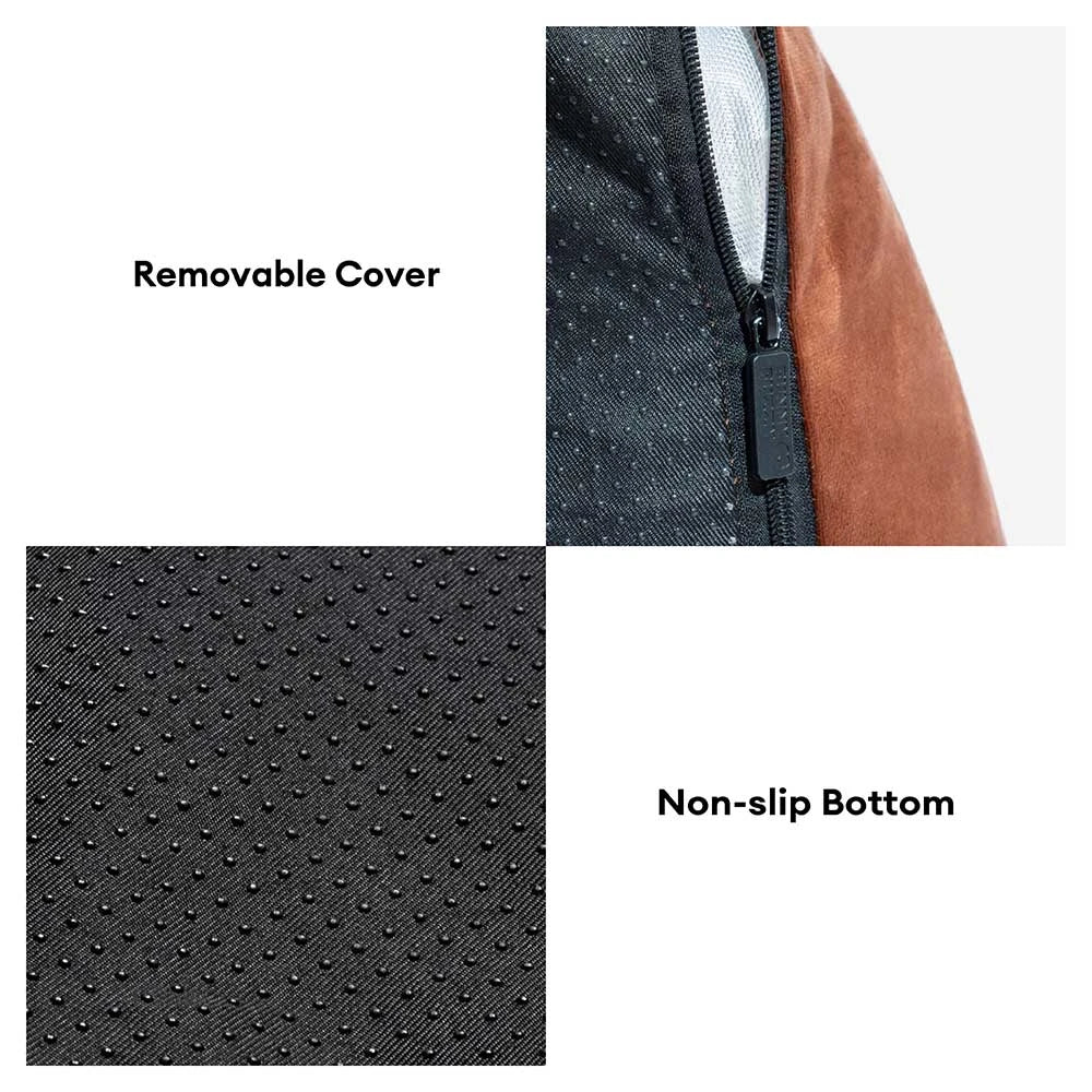 Deluxe Silk Velvet extraíble Bed ortopédico para perros con almohada - Regalrest