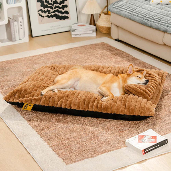 Fluffy espesa espesa cama tranquilizadora con almohada