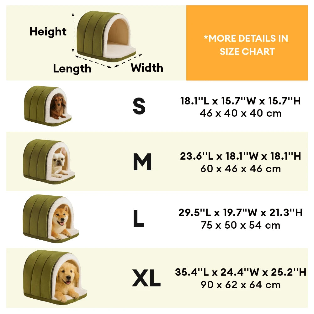 Casa de perro cueva de gato cueva de cueva de sueño cálido de estilo cueva