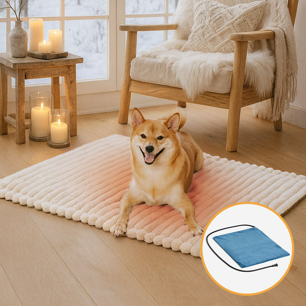 Fluffy Faux Rabbit Fur Washable Warm Pet Mat - ComfyEase