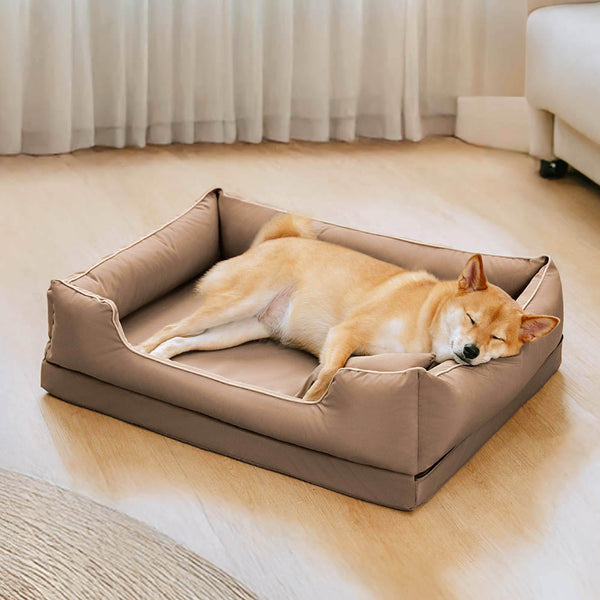 Cama de perros lavable antideslizante impermeable de estilo nórdico con almohada con almohada