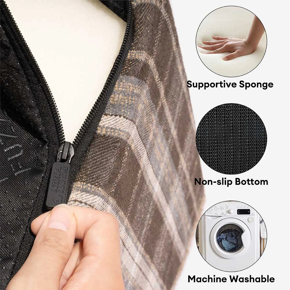 Escaleras de rampa para mascotas extraíbles de esponja de alta densidad a cuadros - COMFYCLIMB