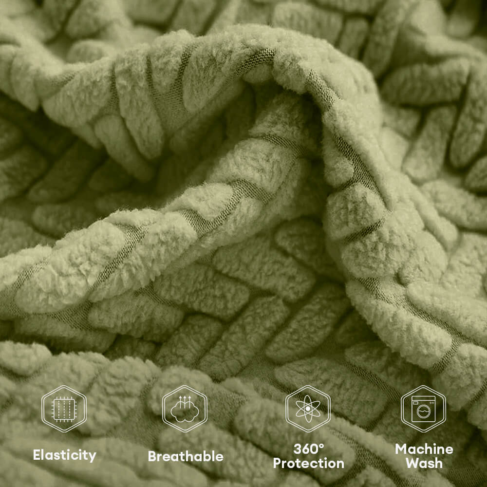 Textura de la hoja de trigo para toda la temporada universal elástica de protección completa Magic Couch Couch