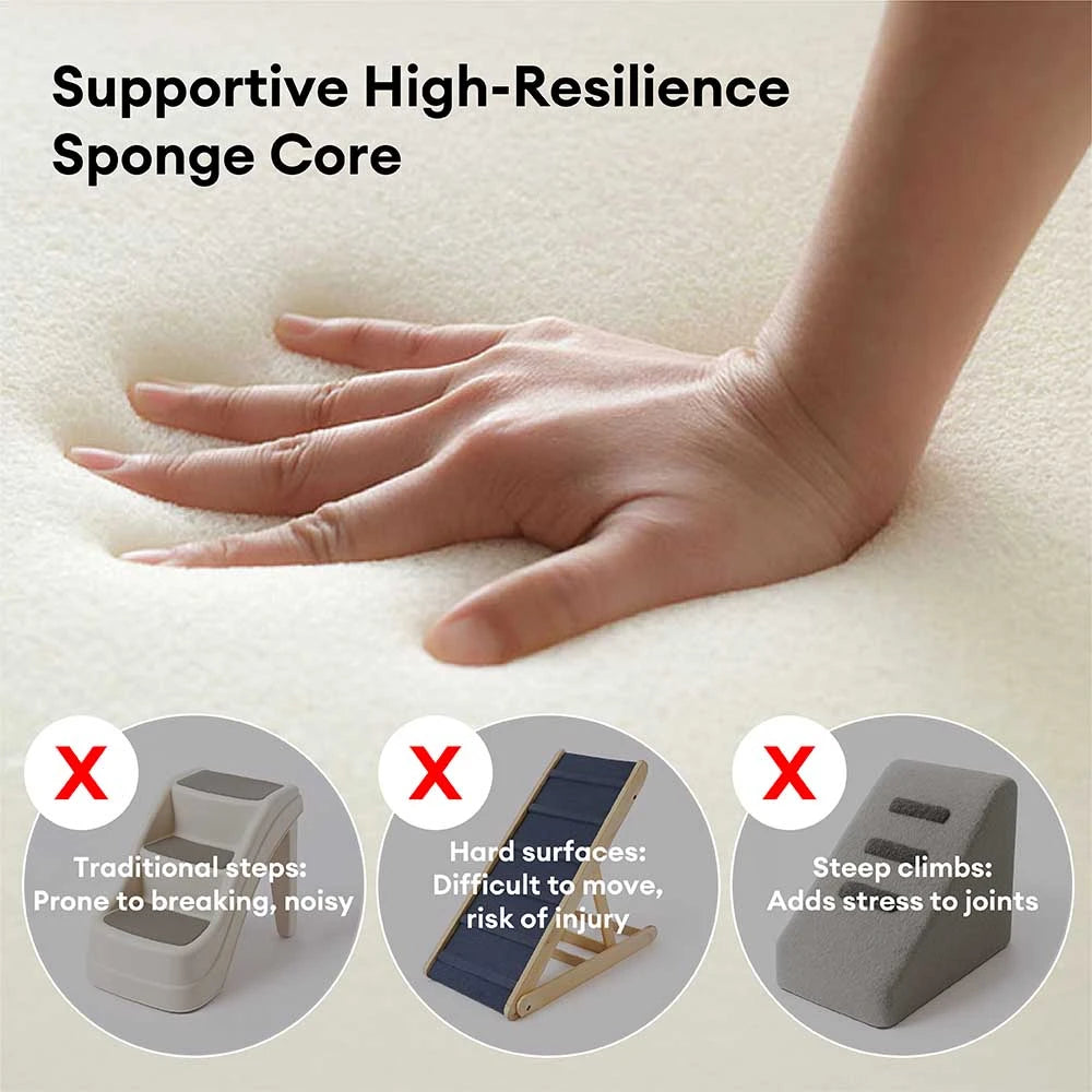 Escaleras de perro suave sin deslizamiento ajustables con rampa suave