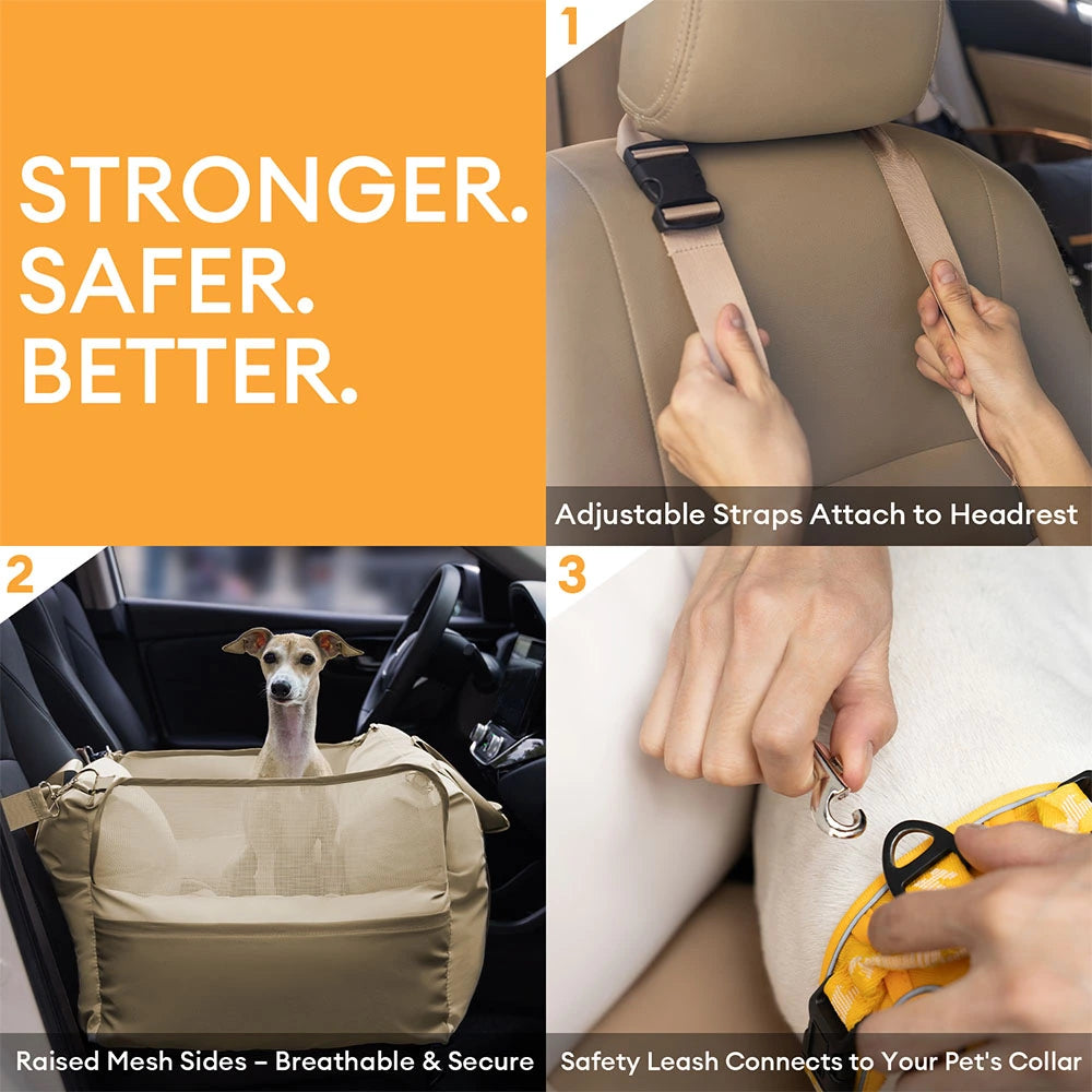 Asiento de asiento de autos de refuerzo para perros transpirable por el agua: Pup Rover