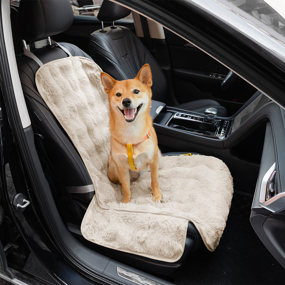 Fluffy Cozy Calming Pet Blanket Car Seat Protector Cover- Surestep