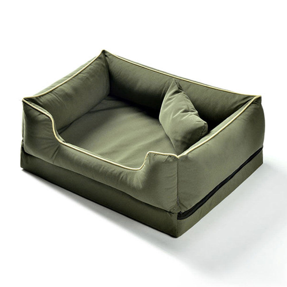 Cama de perros lavable antideslizante impermeable de estilo nórdico con almohada con almohada