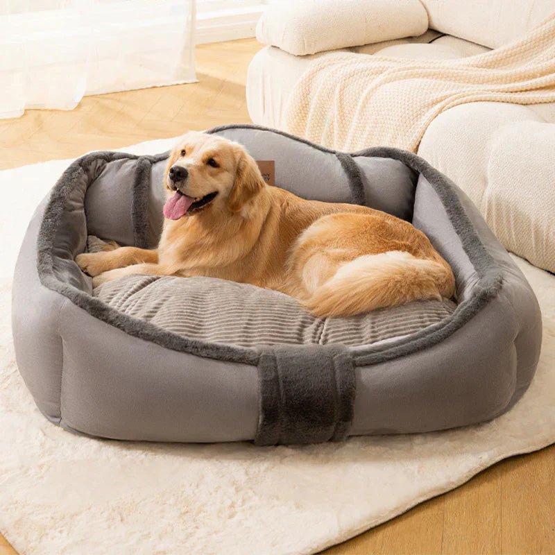 Cama de perro de sofá de gran y acogedora y acogedora