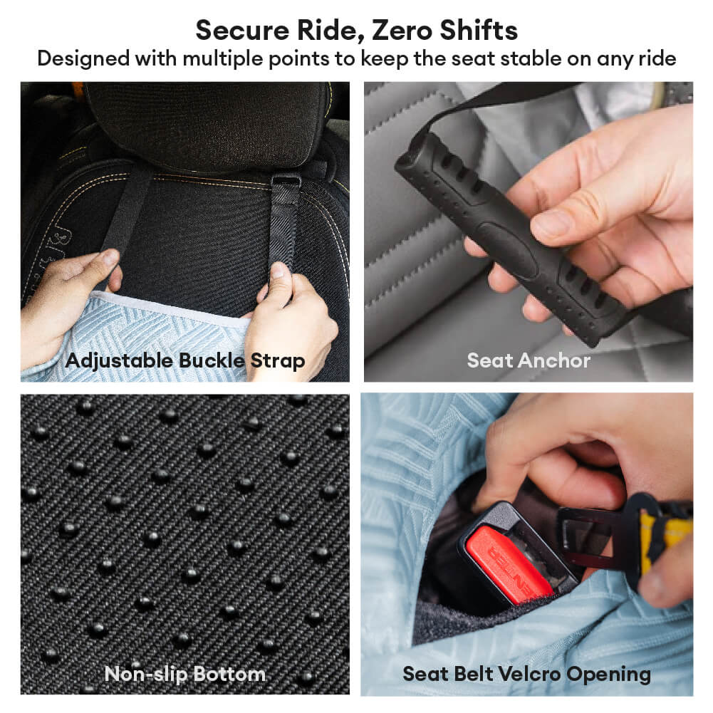 Bolstia de viaje de enfriamiento Seguridad asiento trasero Bed de asiento para perros grande - Rover con frío