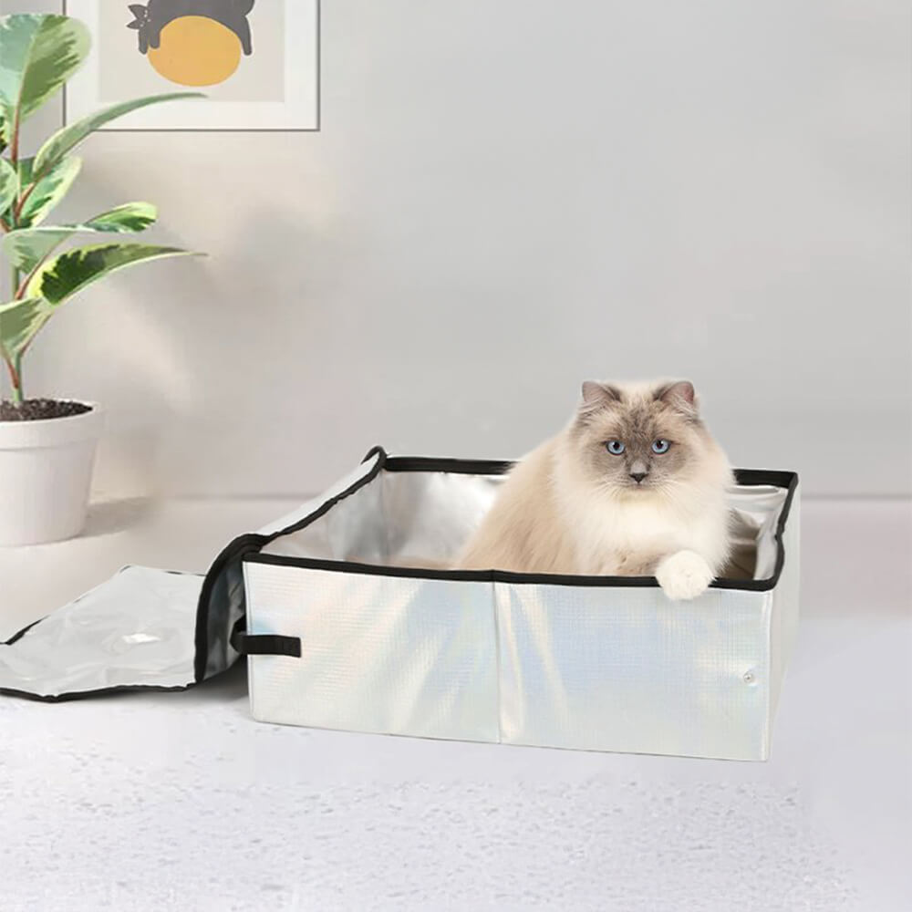 Portable Foldable Waterproof Aluminum Foil Cat Litter Box