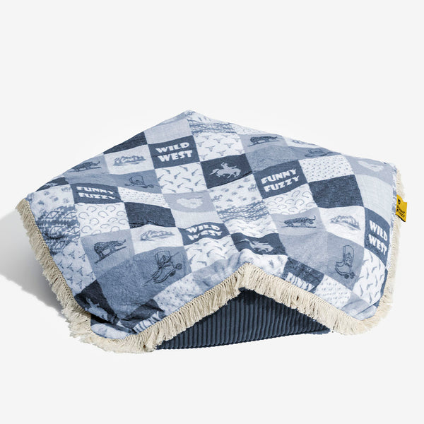 Cama de perros redonda de perros relajante de Boho Tassel lavable - Noche de cazadores