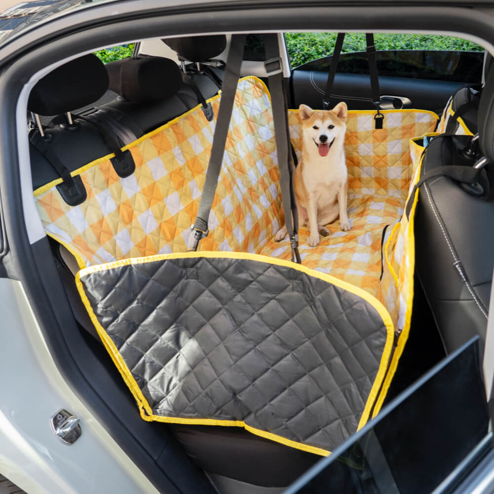 Cubierta de asiento de coche para perros resistente a los arañazos, impermeable, de tela catiónica, Oxford