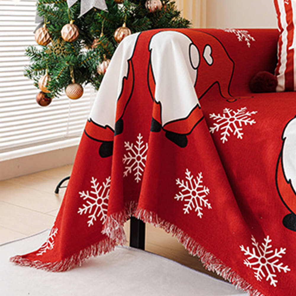 Christmas Red Waterproof Anti-Slip One-Piece Couch Cover