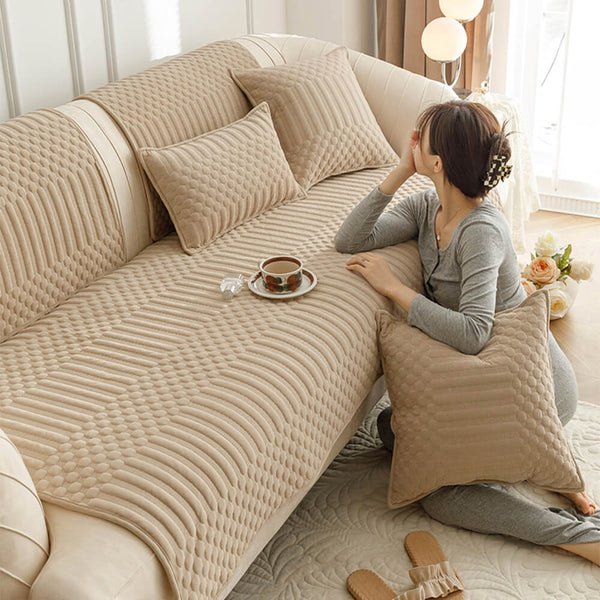 Cubierta de sofá sin deslizamiento cálido y lujoso