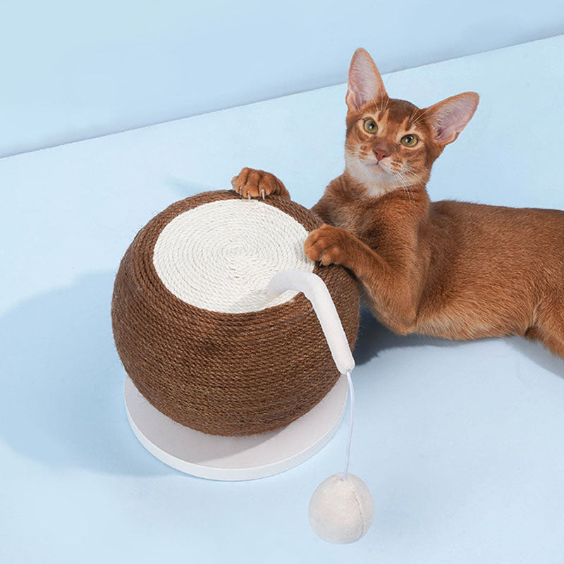 Afiladores de garras para rascar gatos de coco