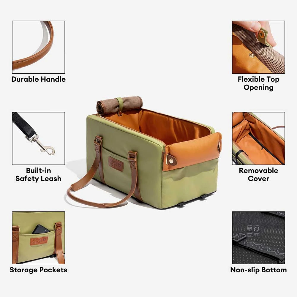 Asiento y transportista de la consola del centro de seguridad de cuero de cuero de lujo - Voyager Urban