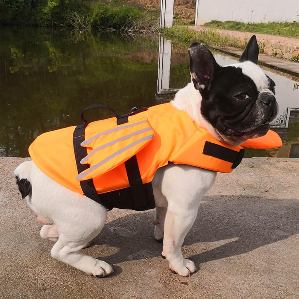 Pet dog clothes Angel wings Drowning equipment Pet life jacket Swim suit