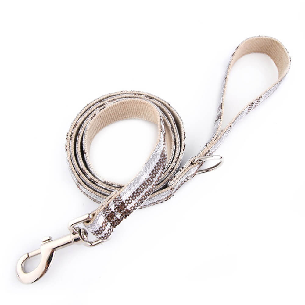 Pure Linen Dog Leash and Collar - Breathable and Durable