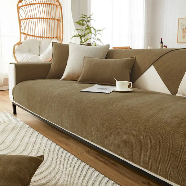 Herringbone Chenille Fabric impermeable y cubiertas de sofá antifoulados