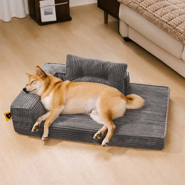 Cana de cana Anti -Scratch Exprovable Cama de perros ortopédica con almohada - COMFYSOFA