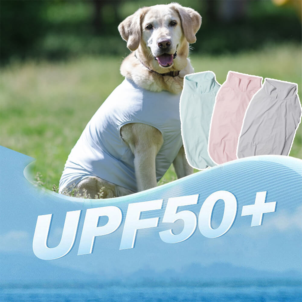 Pet dog clothes summer solid color thin cool sunscreen anti-hair loss vest