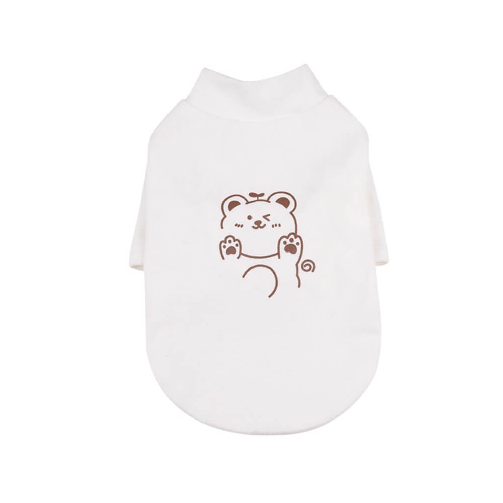 Cute Bear Print Dog T-Shirt – Soft and Stylish for Everyday Comfort