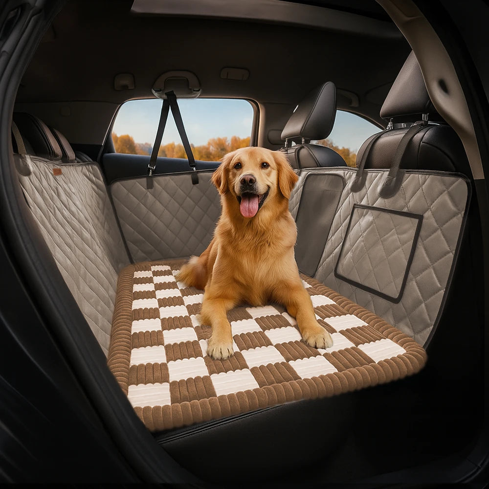 Cubierta de asiento de auto para hamacas para perros de cuero de cuero de piel sintética - Propsector de paseos