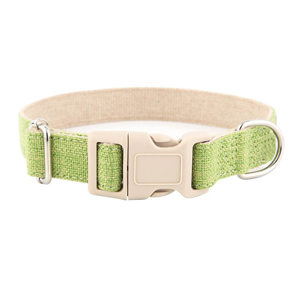 Pure Linen Dog Leash and Collar - Breathable and Durable